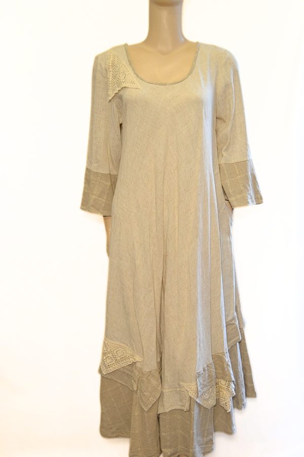 Sukienka lniana Zojka rozm.M/L „NATUR”