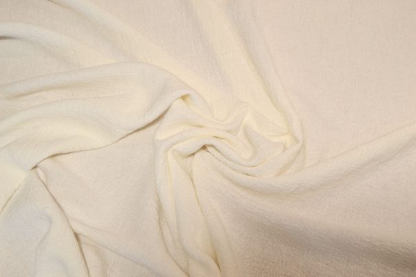Tkanina lniana KREPA NATURALNA BIEL