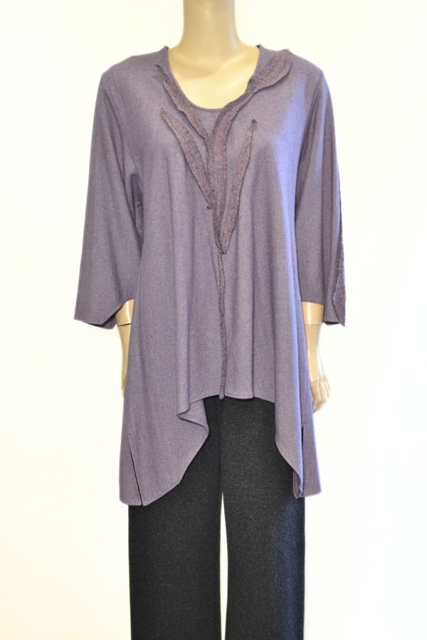 Tunika z naturalnej wełny – fiolet