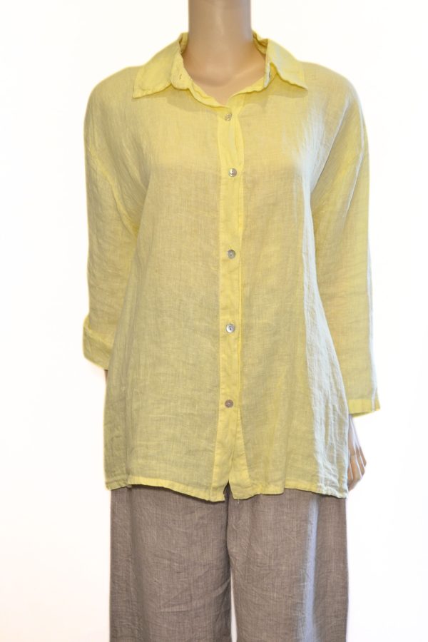 Lniana Koszula Sunny Yellow – rozmiar UNI