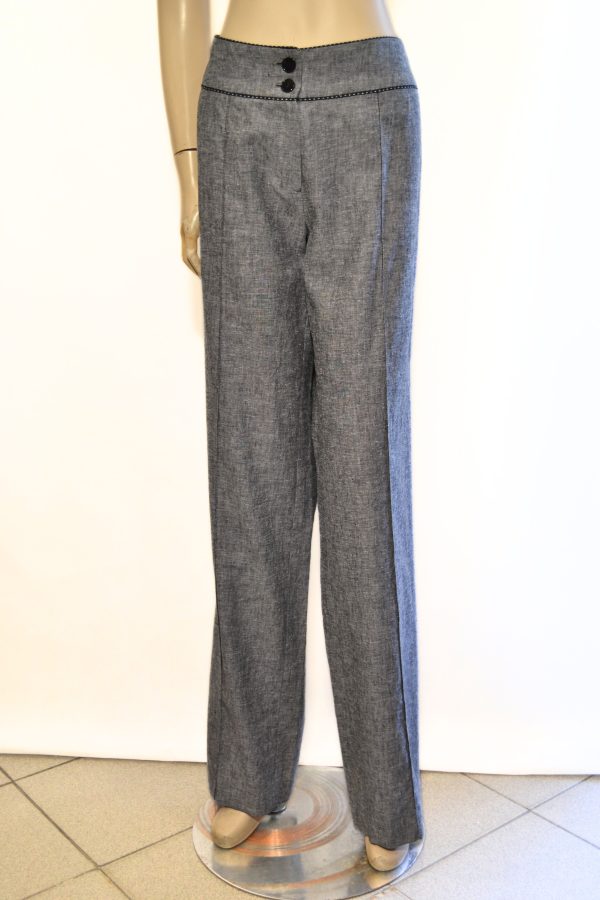 Spodnie lniane melanż ALDONA