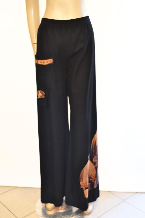 Lniane spodnie ArtLine Black