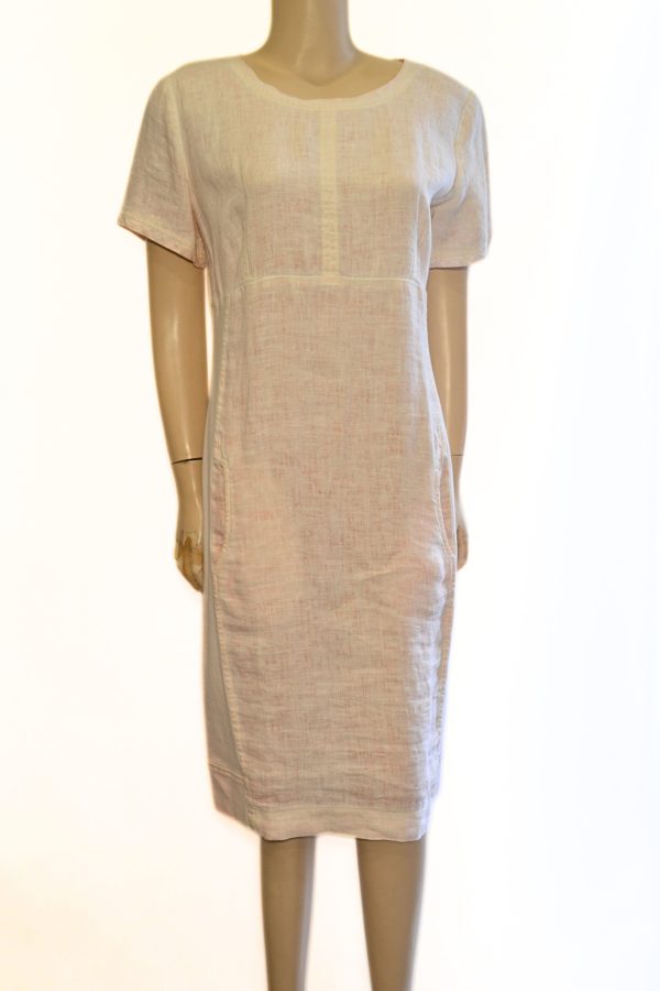 Sukienka lniana „Pudrowy Marmur"