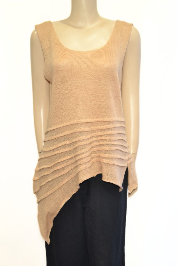 Asymetryczny top lniany