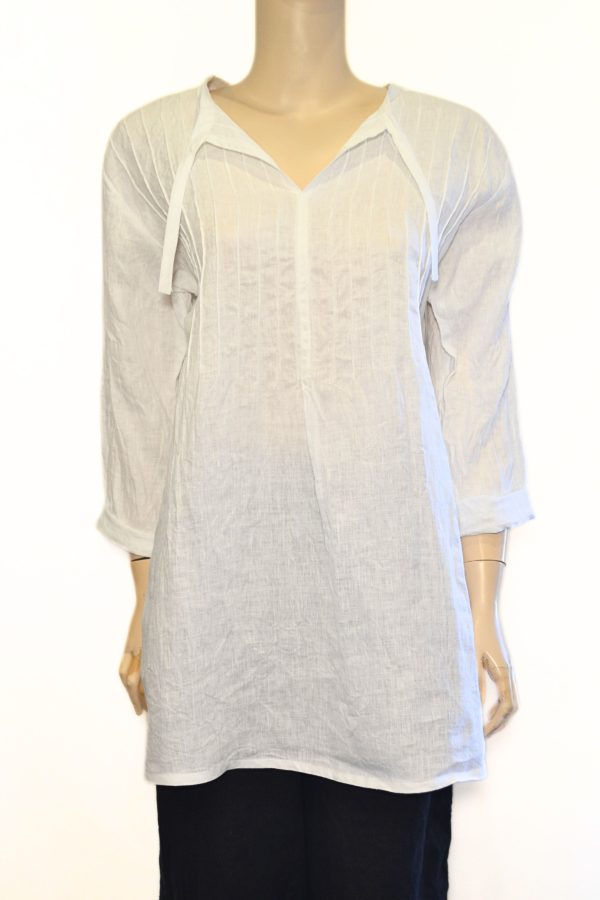 Biała Tunika z Lnu – "Lekkość i Styl”